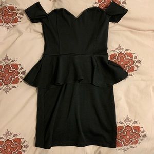 Nasty Gal Black Off the Shoulder Dress